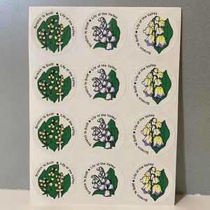 Vintage CTP Scratch ‘N Sniff Lily Of The Valley Flower Stickers